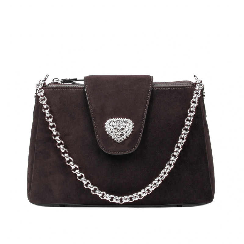 Umhängetasche für Damen 051g 01 coffe camoscio