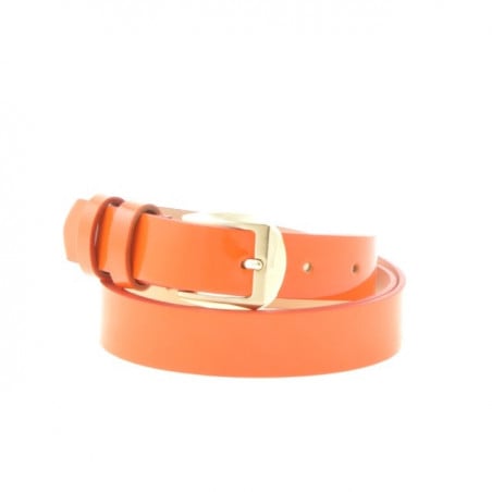 Damen-Gürtel 01m Lack Orange