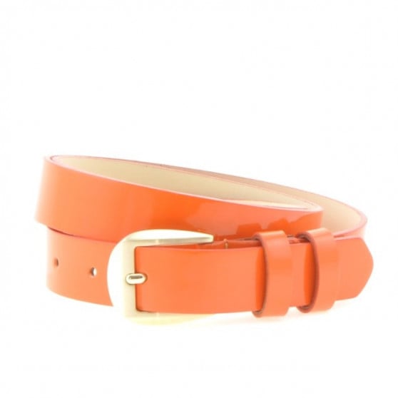 Damen-Gürtel 01m Lack Orange