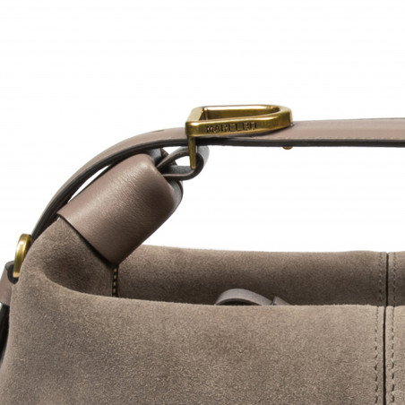 Damentasche 037-1g Wildleder Sandstein