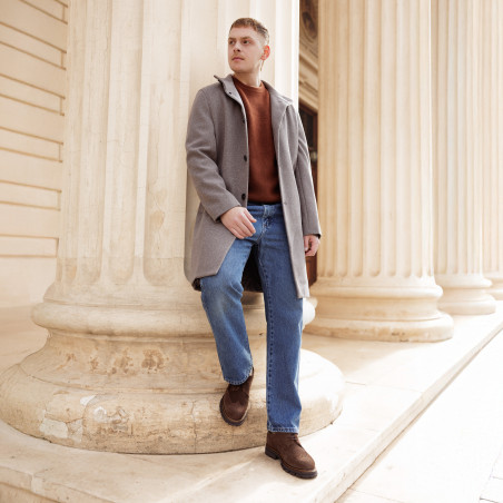 Herren Casual Schuhe 989 braun Veloursleder lifestyle