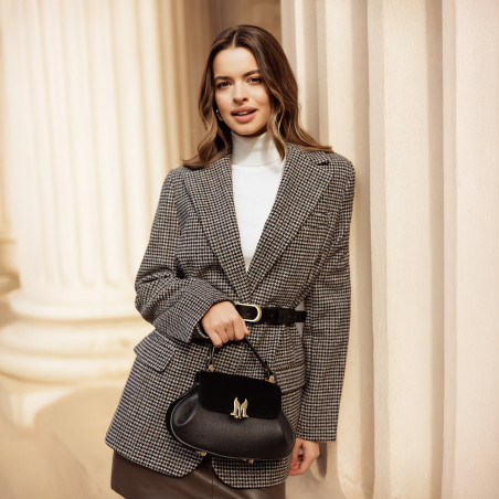 Damentasche Handtasche 042g Bufo Schwarz+Biz Schwarz lifestyle