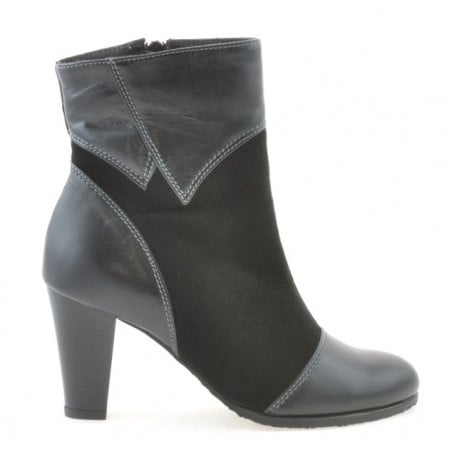 Damenstiefel 1134 schwarz Antilope kombiniert