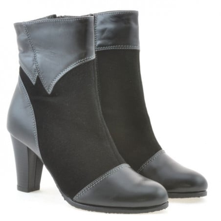 Damenstiefel 1134 schwarz Antilope kombiniert