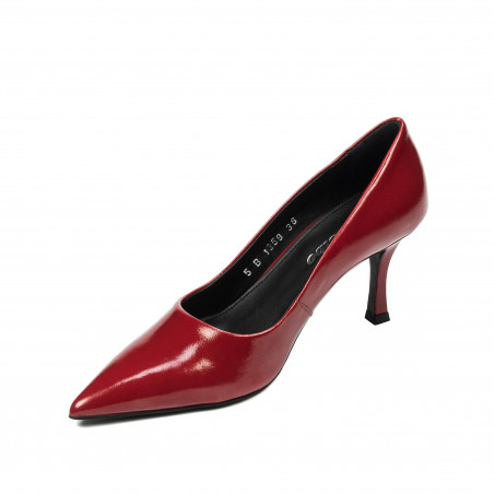 Damen elegante Schuhe 1359 Lack rot