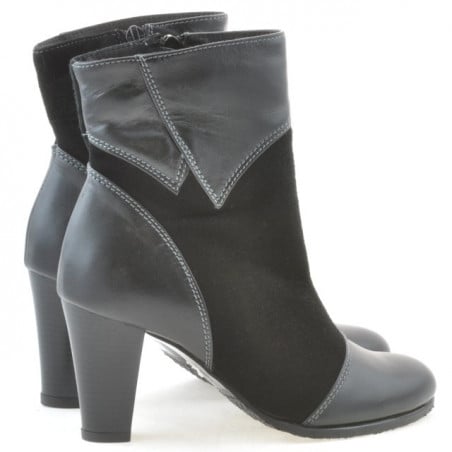 Damenstiefel 1134 schwarz Antilope kombiniert
