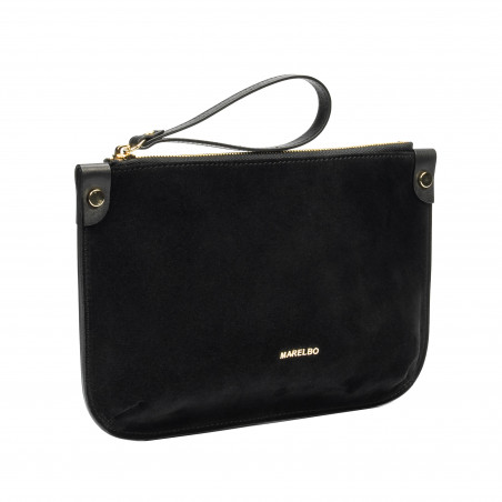 Damen-Handtasche 211g Wildleder Schwarz