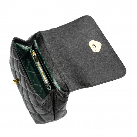 Damen-Schultertasche 049g schwarz Kaviar