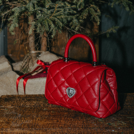 Damentasche Schultertasche 049g 01 rot Saffiano lifestyle