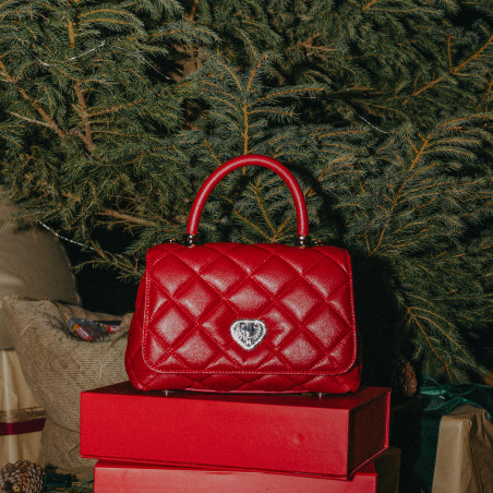 Damentasche Schultertasche 049g 01 rot Saffiano lifestyle