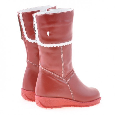 Kleine Kinderstiefel 25c rot+weiß