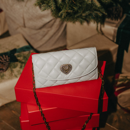 Damentasche zum Umhängen 048g Panna Saffiano lifestyle