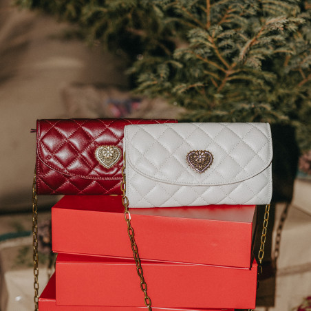 Damen-Umhängetasche 048g burgundy lifestyle