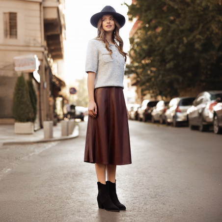 Damenstiefeletten mit Absatz 1411 schwarz Velours lifestyle