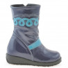 Kinderstiefel 23c Lack Indigo+Blau
