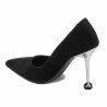 Elegante Damenschuhe 1357 Schwarz Samt