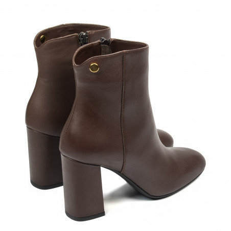 Damenstiefeletten mit Absatz 1407 Kaffee