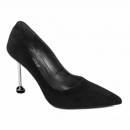 Elegante Damenschuhe 1357 Schwarz Samt