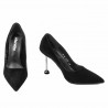Elegante Damenschuhe 1357 Schwarz Samt