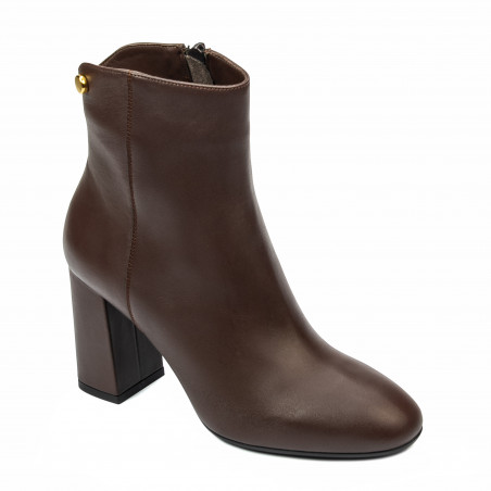 Damenstiefeletten mit Absatz 1407 Kaffee