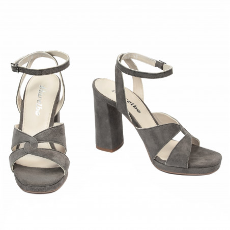 Damensandalen 1347 Sand Velours