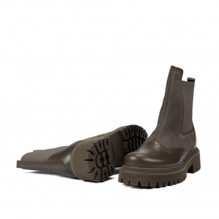 Damenstiefel 3390 khaki kombiniert