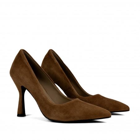 Damen Elegante Schuhe 1322 Braun Velours