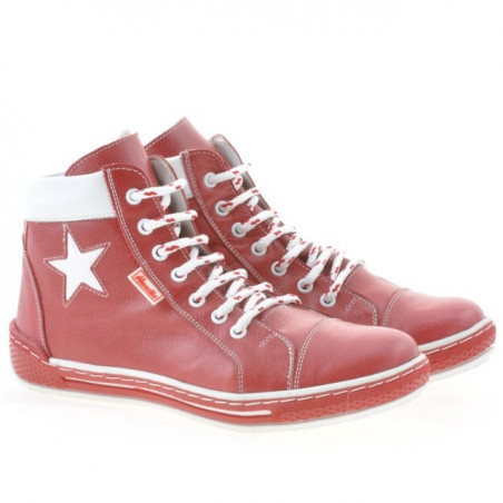 Damenstiefel 3274 rot+weiß