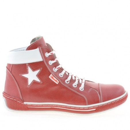 Damenstiefel 3274 rot+weiß