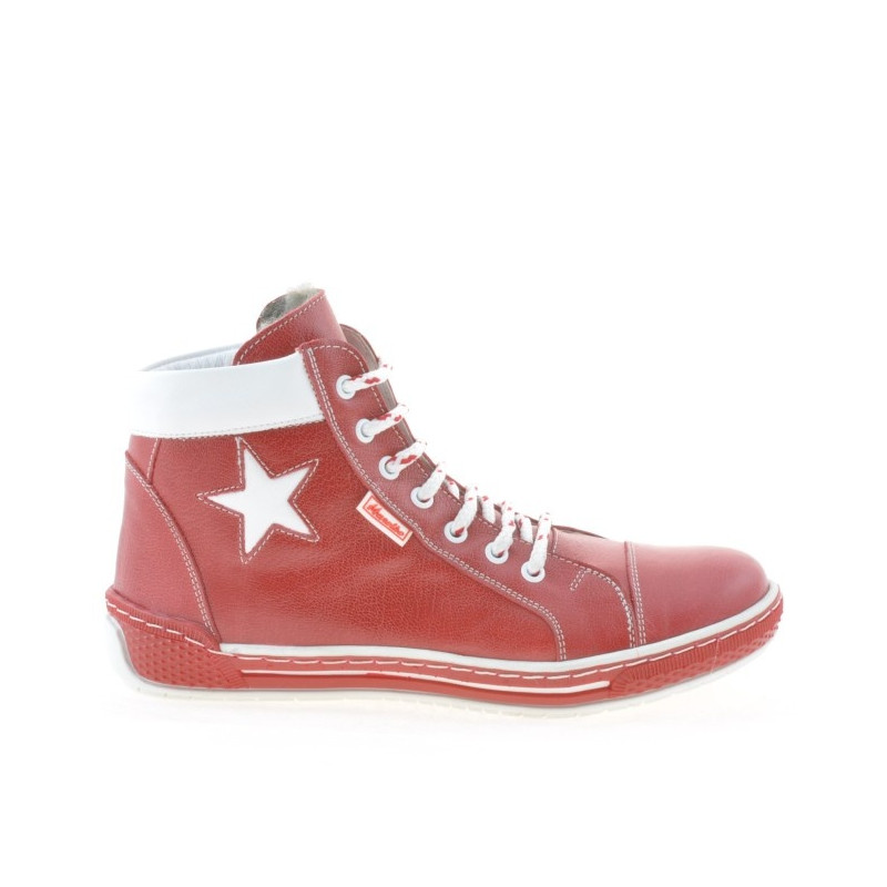Damenstiefel 3274 rot+weiß