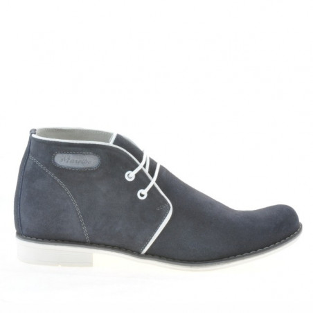 Jugendstiefel 464 Indigo-Velours+Weiß