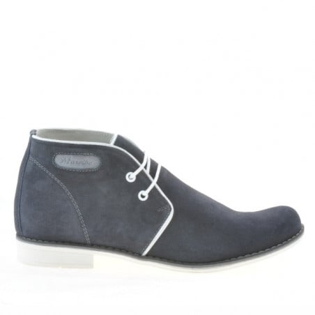 Jugendstiefel 464 Indigo-Velours+Weiß