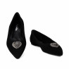 Damen-Ballerinas 1362 schwarz Velours