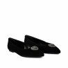 Damen-Ballerinas 1362 schwarz Velours