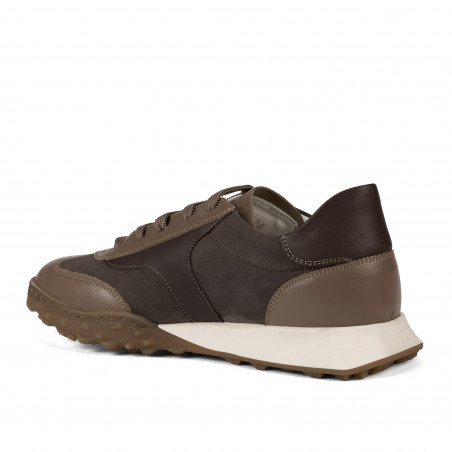 Damen-Sportschuhe 6097 Sand Velours kombiniert