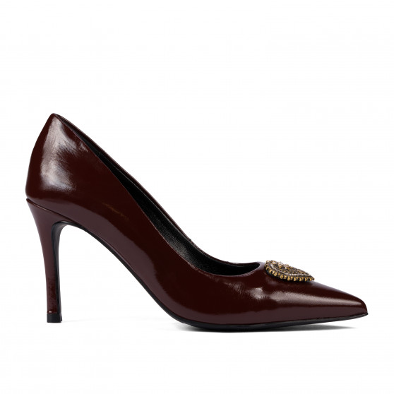 Elegante Damenschuhe 1363 Lack Bordeaux