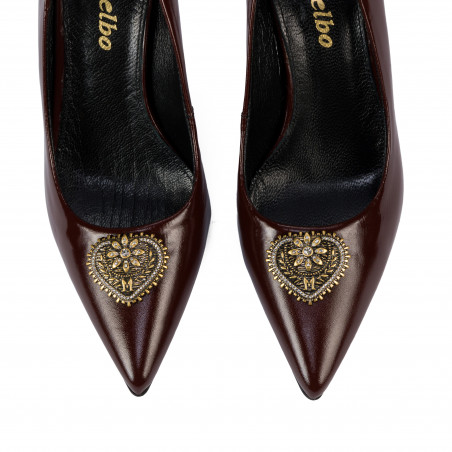 Elegante Damenschuhe 1363 Lack Bordeaux