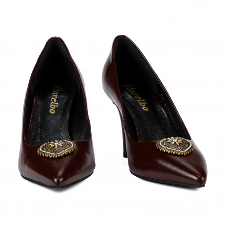 Elegante Damenschuhe 1363 Lack Bordeaux