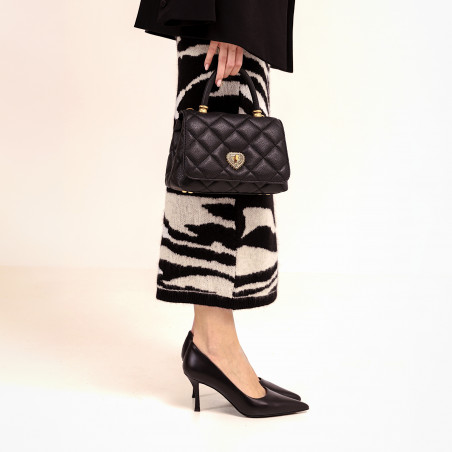 Schultertasche für Damen 049g biz schwarz lifestyle