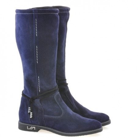 Damenstiefel 3276 Indigo Veloursleder