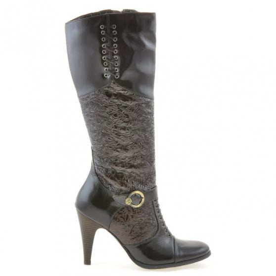Damenstiefel 1109 Crepe Lack Kaffee Damenstiefel 1109 Crepe Lack Kaffee
