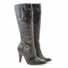 Damenstiefel 1109 Crepe Lack Kaffee