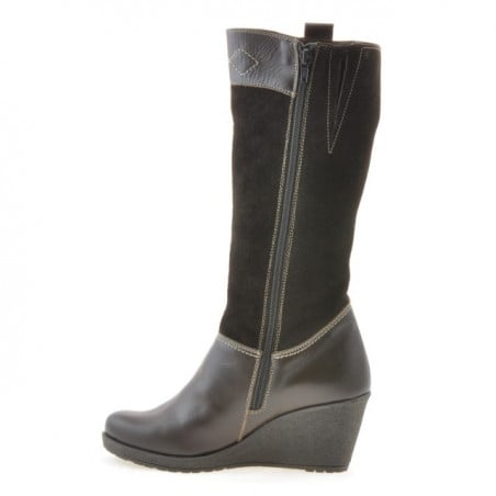 Damenstiefel 3221 Kaffee kombiniert