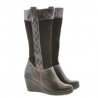Damenstiefel 3221 Kaffee kombiniert