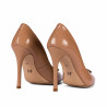 Damen elegante Schuhe 1364 beige Lack
