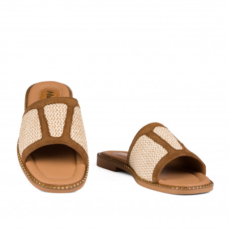 Damen Sandalen 5128 beige kombiniert