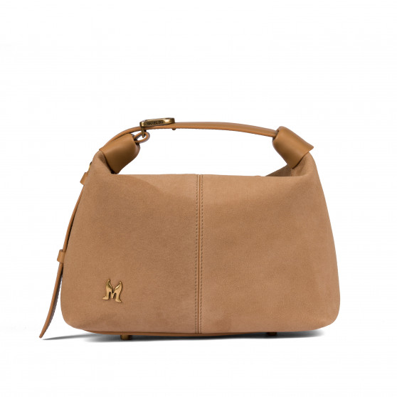 Damentasche Handtasche 037-1g Wildleder Nude