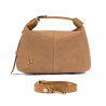 Damentasche Handtasche 037-1g Wildleder Nude