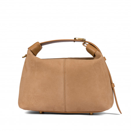 Damentasche Handtasche 037-1g Wildleder Nude