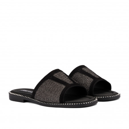 Damensandalen 5128 Schwarz kombiniert